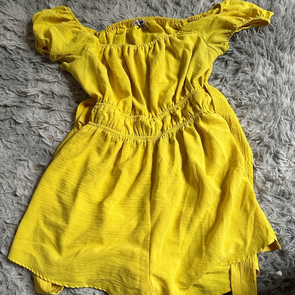 Yellow fashion nova romper